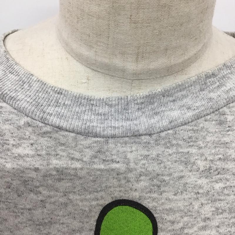 ディズニー Disney トレーナー 長袖 長袖トレーナー スウェット クルーネック リブスウェットカットソー 80s 古着 L プリント 灰 / グレー /  メンズ USED 古着 中古 10124090