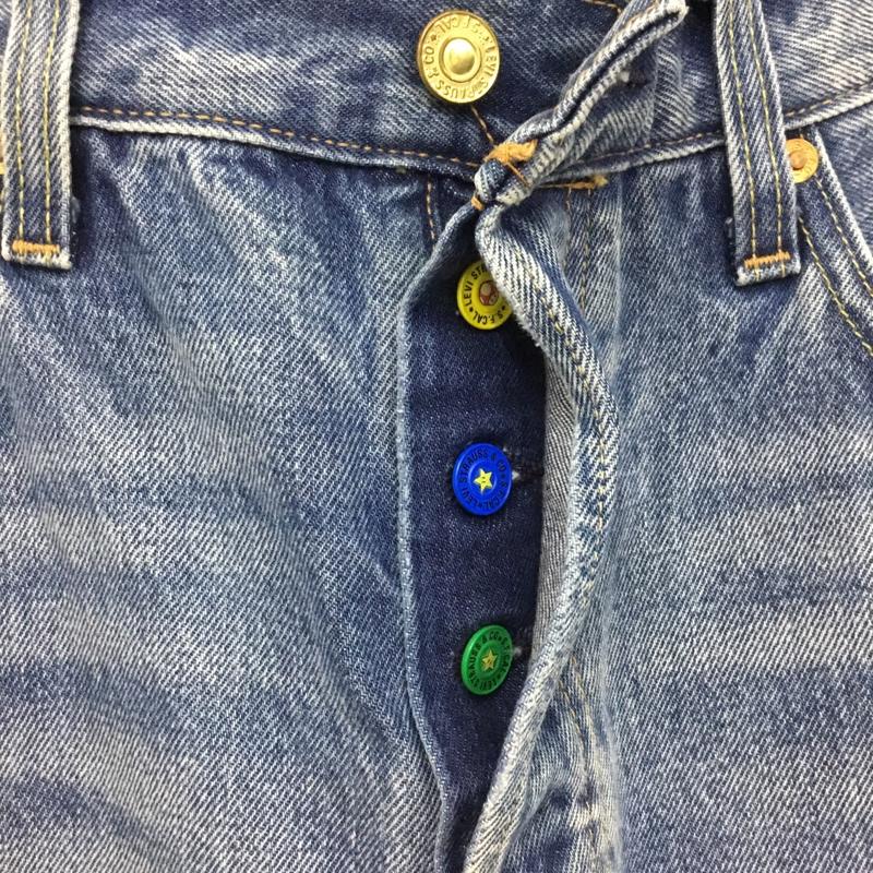リーバイストラウスアンドコー Levi Strauss & co. パンツ デニム、ジーンズ デニムパンツ ストレートパンツ ワイドパンツ カジュアルパンツ 32インチ プリント インディゴ / インディゴ /  メンズ USED 古着 中古 10116605