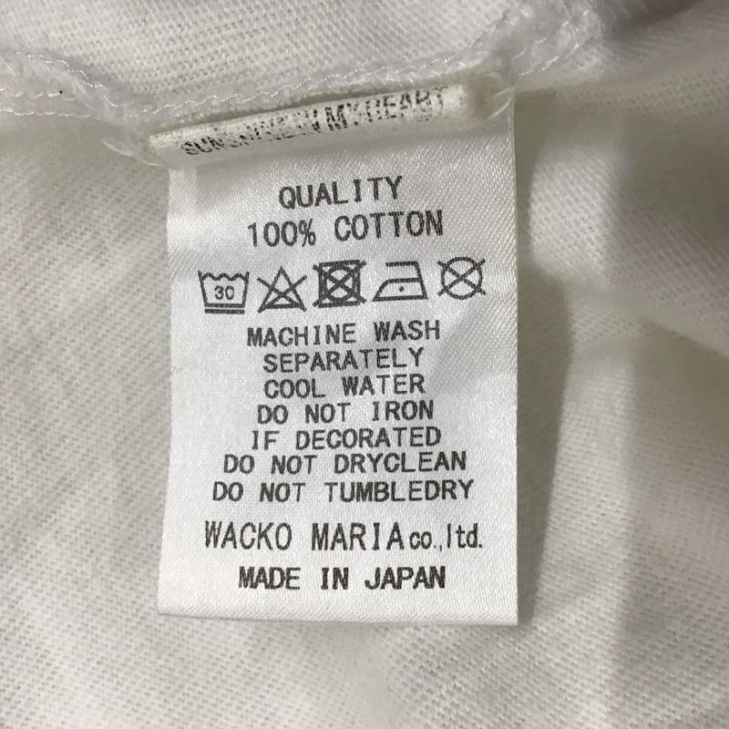 ワコマリア WACKO MARIA Tシャツ 半袖 半袖カットソー プリントTシャツ クルーネックカットソー M ロゴ、文字 白 / ホワイト /  メンズ USED 古着 中古 10116571