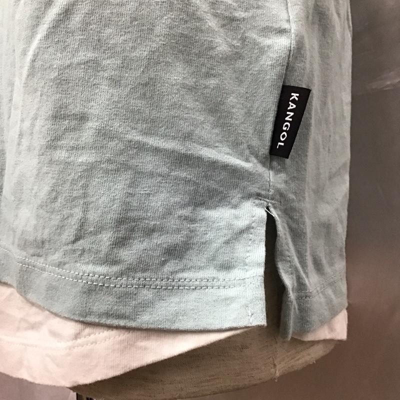 カンゴール KANGOL Tシャツ 半袖 KPMC-10190 グラフィックプリント L ロゴ、文字 青 / ブルー / X 白 / ホワイト /  メンズ USED 古着 中古 10117042