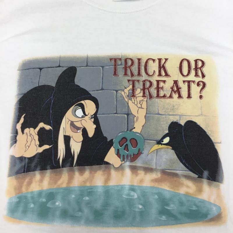 ユーズドクロージング used clothes Tシャツ 半袖 ディズニー　Disney　プリントTシャツ　90s L プリント 白 / ホワイト / X 黒 / ブラック /  メンズ USED 古着 中古 10119027