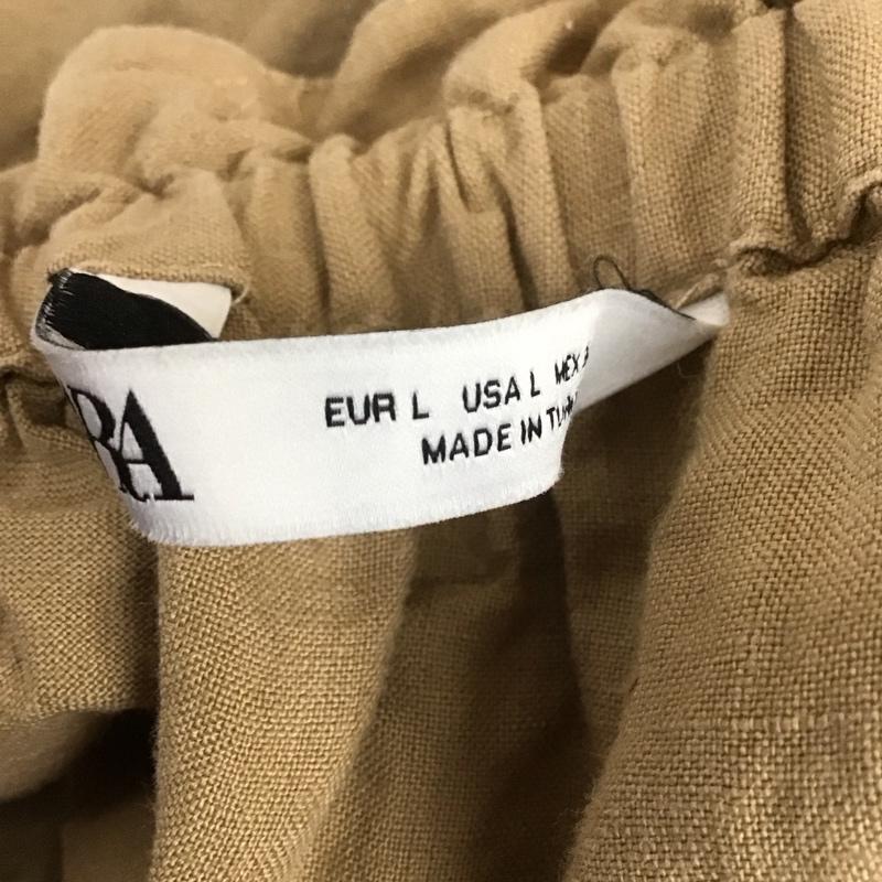 ザラ ZARA スカート ひざ丈スカート ベルト付き L 無地 ベージュ / ベージュ /  レディース USED 古着 中古 10108585