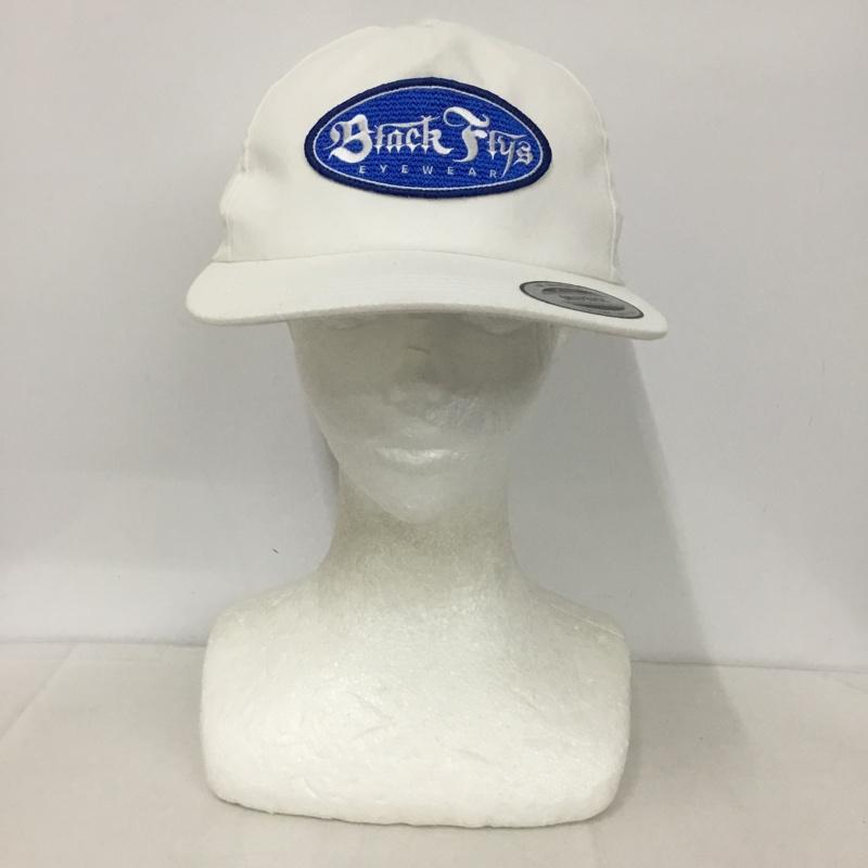 ブラックフライズ BLACK FLYS 帽子 キャップ スナップバックキャップ ロゴ、文字 白 / ホワイト /  メンズ USED 古着 中古 10145782