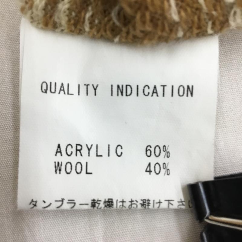 ディスカバード DISCOVERED シャツ、ブラウス 長袖 DISCOVERED ウール 長袖シャツ M ボーダー柄 茶 / ブラウン /  メンズ USED 古着 中古 10135889