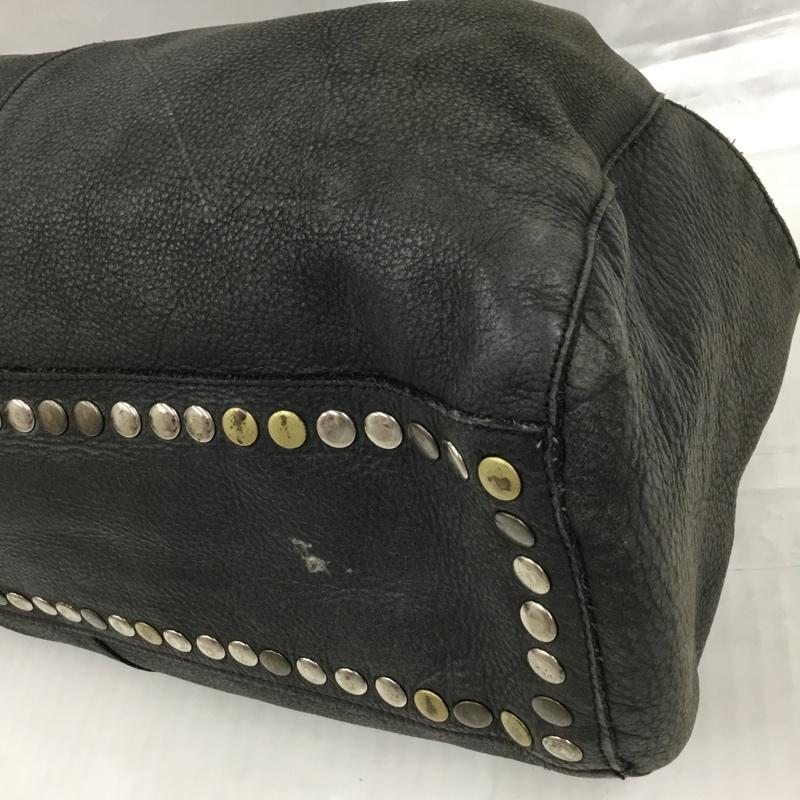 トレ TRES ハンドバッグ ハンドバッグ スタッズ 無地 ダークグレー / ダークグレー /  レディース USED 古着 中古 10106021