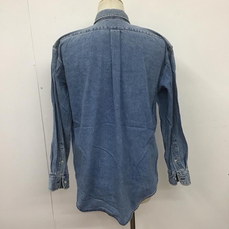 ラルフローレン RALPHLAUREN シャツ、ブラウス 長袖 長袖シャツ カラーシャツ デニムシャツ カジュアルシャツ M ロゴ、文字 インディゴ / インディゴ /  メンズ USED 古着 中古 10108498
