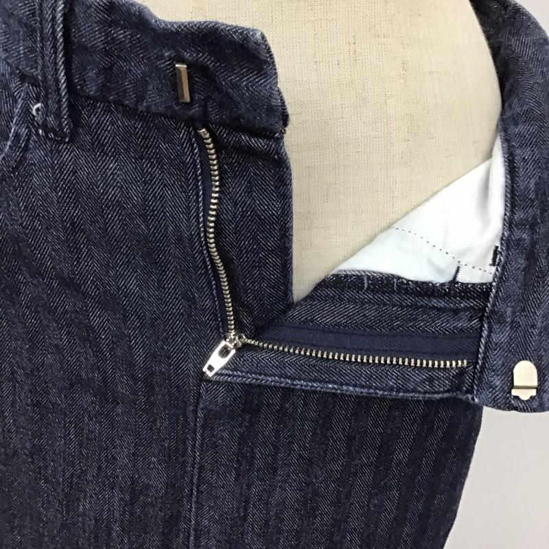 ラルフローレン RALPHLAUREN スカート ひざ丈スカート SK-WJ-IW-2050 バックスリット タイトスカート 0 無地 紺 / ネイビー /  レディース USED 古着 中古 10115110