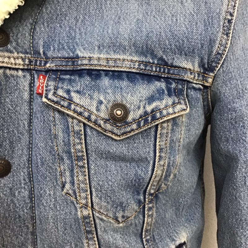 リーバイストラウスアンドコー Levi Strauss & co. ジャケット、上着 ジャケット、ブレザー デニムジャケット カラージャケット 長袖ジャケット ブルゾン 裏地ボア S ロゴ、文字 インディゴ / インディゴ /  メンズ USED 古着 中古 10117639