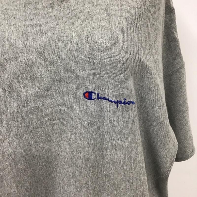 チャンピオン Champion ワンピース ひざ丈スカート CW-P311 REVERSE WEAVE 半袖 L ロゴ、文字 灰 / グレー /  レディース USED 古着 中古 10113812