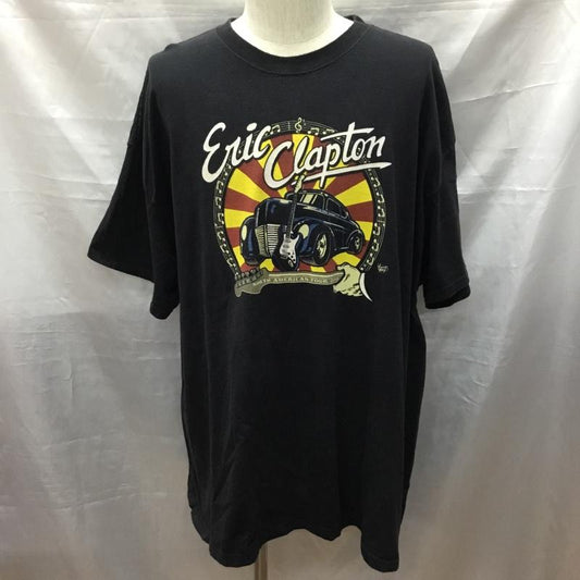 ヘインズ HANES Tシャツ 半袖 Eric Clapton 2010ツアーTシャツ 2XL プリント 黒 / ブラック /  メンズ USED 古着 中古 10117088