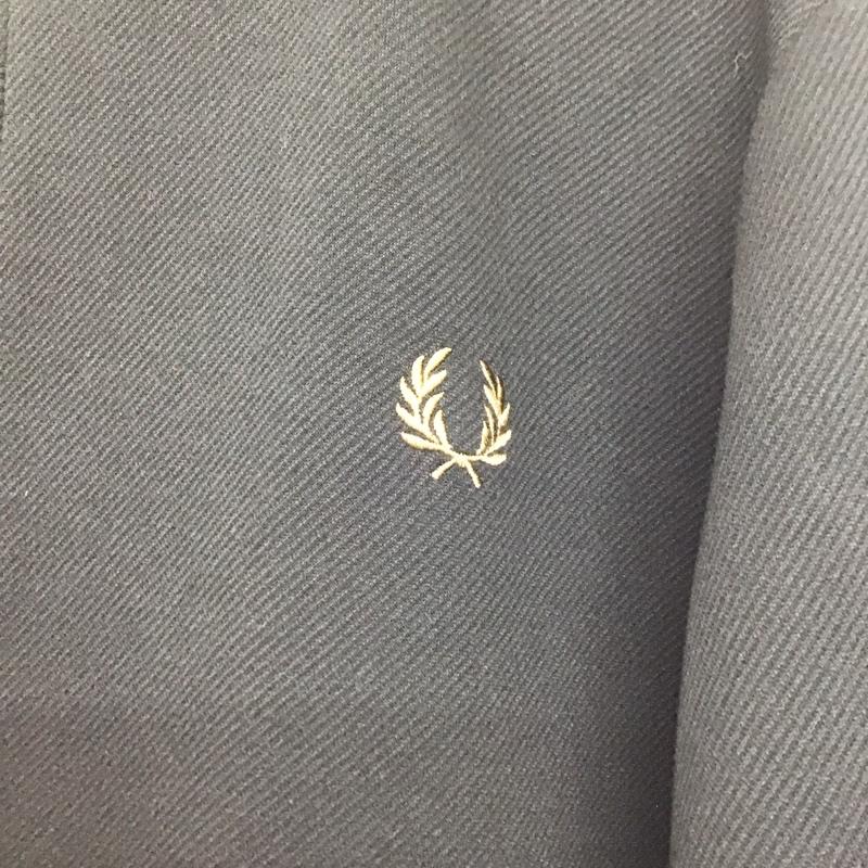 フレッドペリー FRED PERRY ジャケット、上着 ジャケット、ブレザー ジップアップジャケット アウター ノーカラージャケット ジャージ S ロゴ、文字 黒 / ブラック /  メンズ USED 古着 中古 10143208