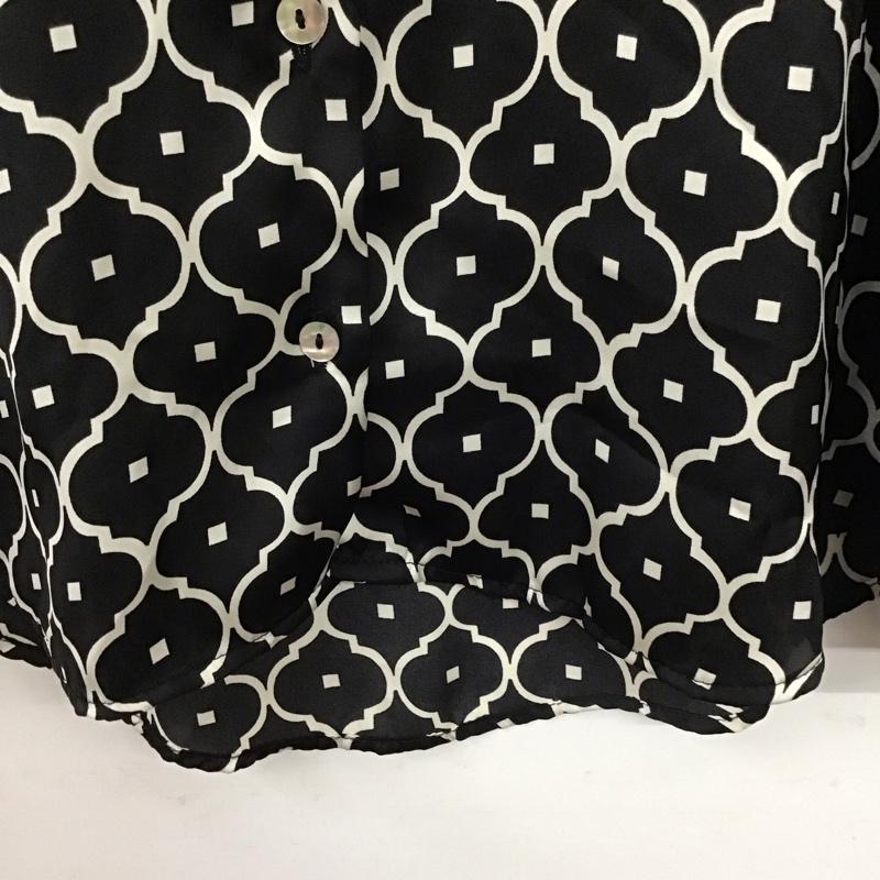 ザラ ZARA シャツ、ブラウス 長袖 長袖シャツ 総柄シャツ カラーシャツ M プリント 黒 / ブラック / X 白 / ホワイト /  レディース USED 古着 中古 10136096
