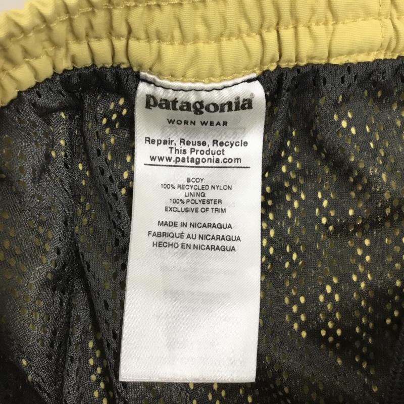 パタゴニア patagonia パンツ ショートパンツ 57021SP19 ショートパンツ ナイロンパンツ S ロゴ、文字 黄 / イエロー /  メンズ USED 古着 中古 10117519