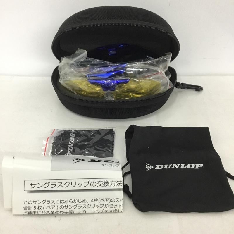 ダンロップ DUNLOP めがね・サングラス サングラス DU-010 スポーツサングラス ミラーレンズ ロゴ、文字 青 / ブルー /  メンズ USED 古着 中古 10140445