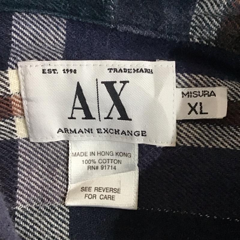 アルマーニエクスチェンジ ARMANI EXCHANGE シャツ、ブラウス 長袖 長袖シャツ チェックシャツ カラーシャツ XL チェック マルチカラー / マルチカラー /  メンズ USED 古着 中古 10127753