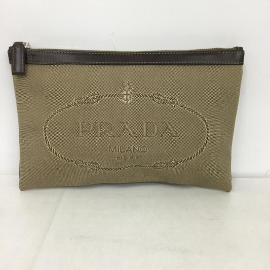 プラダ PRADA クラッチバッグ、パーティバッグ クラッチバッグ、パーティバッグ 2N1285 ポーチ ロゴ、文字 ベージュ / ベージュ /  レディース USED 古着 中古 10132629