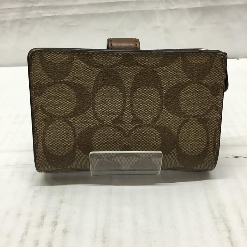 コーチ COACH 財布 二つ折り シグネチャー ロゴ、文字 茶 / ブラウン /  レディース USED 古着 中古 10109864
