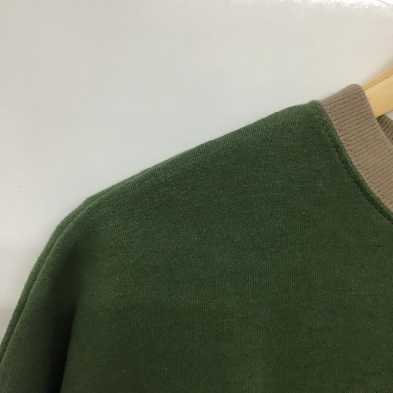 サマンサモスモス Samansa Mos2 トレーナー 長袖 1211824 スウェット プリント FREE ロゴ、文字 緑 / グリーン / X 茶 / ブラウン /  レディース USED 古着 中古 10144142