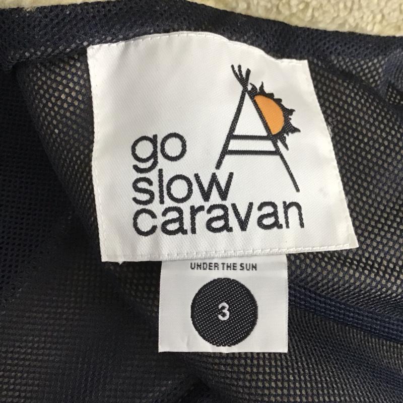 ゴースローキャラバン go slow caravan ベスト ベスト ジップアップベスト フリースベスト ノースリーブカットソー 3 ロゴ、文字 ベージュ / ベージュ /  メンズ USED 古着 中古 10108011