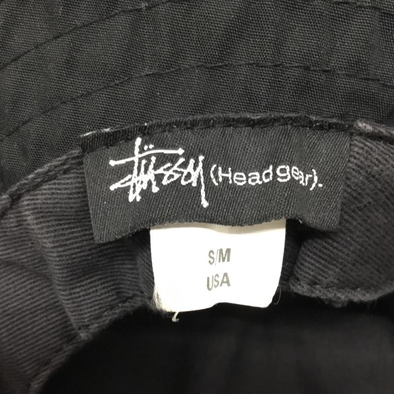 ステューシー STUSSY 帽子 ハット headgear 90年代 バケットハット 総柄 黒 / ブラック /  メンズ USED 古着 中古 10110536
