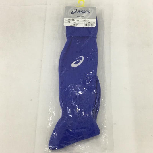 アシックス ASICS ファッション小物 ファッション小物 XSS098 ストッキング ジュニア サッカー 22cm ロゴ、文字 青 / ブルー /  ボーイズ USED 古着 中古 10132171