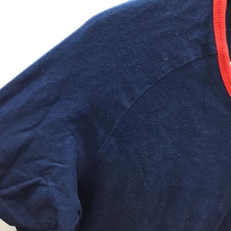 アディダス adidas Tシャツ 半袖 M ロゴ、文字 紺 / ネイビー /  メンズ USED 古着 中古 10110688