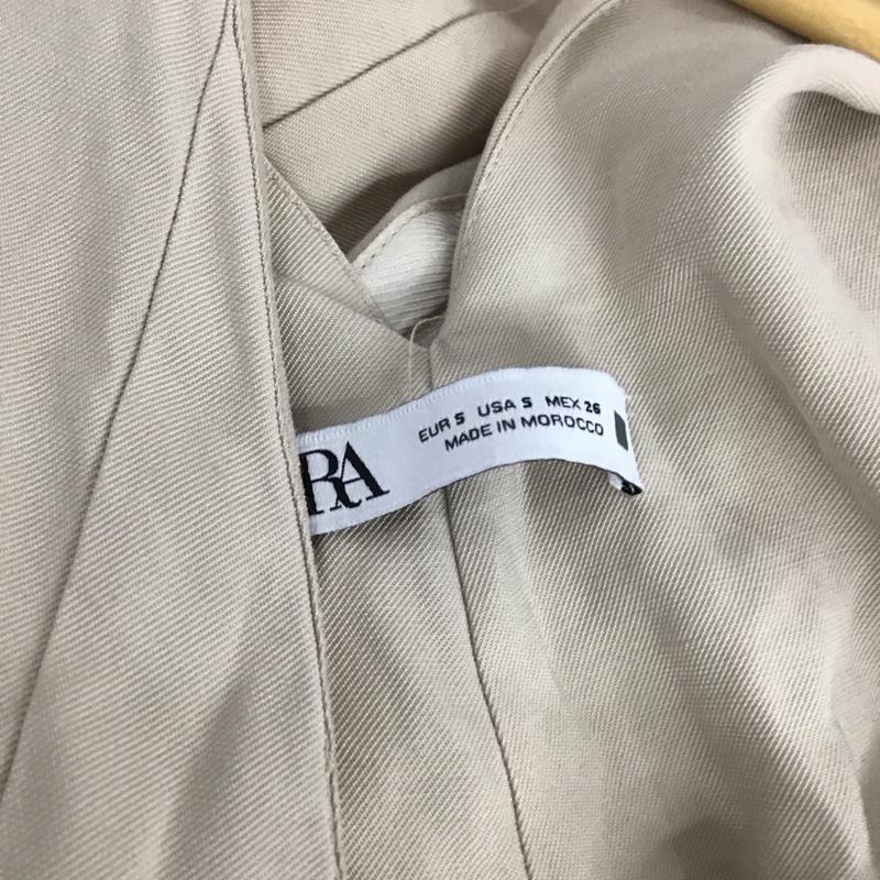 ザラ ZARA サロペット・オーバーオール サロペット、オーバーオール 3203/810/711 ダーツディティールワイドオーバーオール S 無地 ベージュ / ベージュ /  レディース USED 古着 中古 10130512