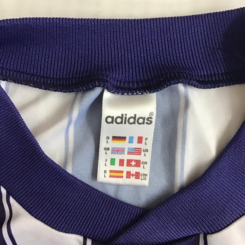 アディダス adidas カットソー 長袖 長袖カットソー スポーツウェア ロングスリーブカットソー プリントTシャツ L ストライプ マルチカラー / マルチカラー /  メンズ USED 古着 中古 10115291