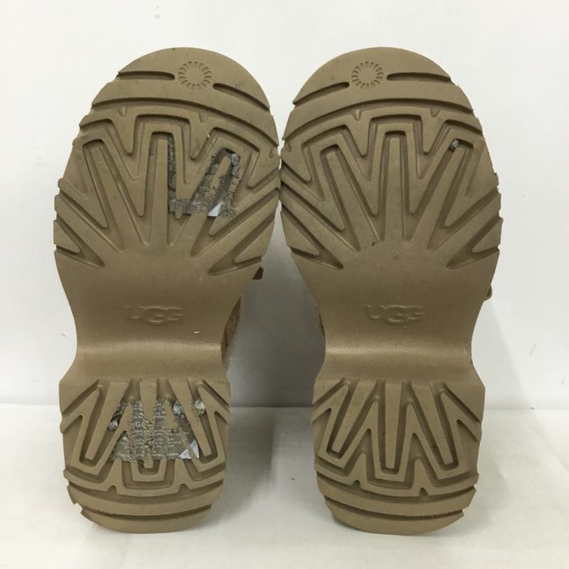 アグ UGG ブーツ ショートブーツ 1167772 Classic New Heights Lace Up 厚底 24cm 箱有 24.0cm ロゴ、文字 ベージュ / ベージュ /  レディース USED 古着 中古 10150367