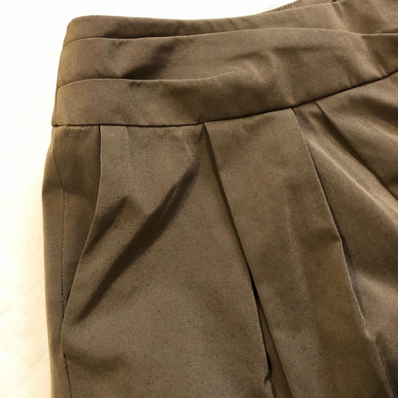 ランバン コレクション LANVIN collection スカート ひざ丈スカート タフタスカート 40 無地 X  茶 / ブラウン / X カーキ / カーキ /  レディース USED 古着 中古 10031204