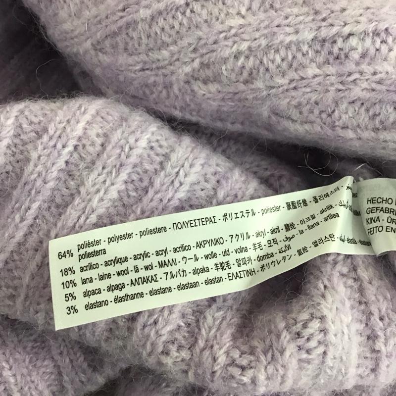 ザラ ZARA ニット、セーター 長袖 9598 161 612 Vネック M 無地 紫 / パープル /  レディース USED 古着 中古 10119618
