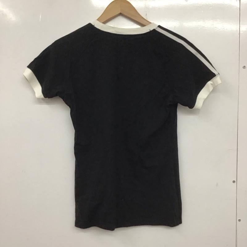 アディダス adidas Tシャツ 半袖 M ロゴ、文字 黒 / ブラック /  レディース USED 古着 中古 10140053