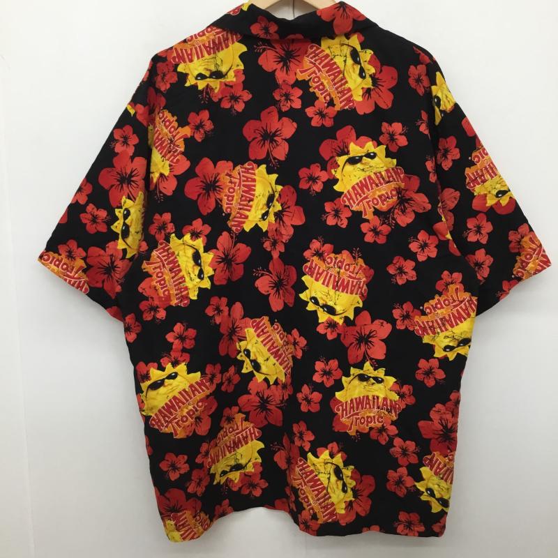 古着 USED シャツ、ブラウス 半袖 XL 総柄 黒 / ブラック / X 赤 / レッド / X 黄 / イエロー /  メンズ USED 古着 中古 10133487