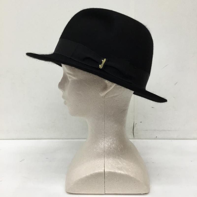 カシラ CA4LA 帽子 ハット Borsalino FREE 無地 黒 / ブラック /  メンズ USED 古着 中古 10145517