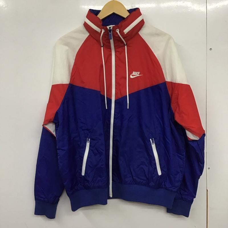 ナイキ NIKE ジャケット、上着 ジャンパー、ブルゾン ar2210-438 ウィンドランナージャケット ナイロンジャケット ジップアップジャケット L ロゴ、文字 白 / ホワイト / X 赤 / レッド / X 青 / ブルー /  メンズ USED 古着 中古 10140553