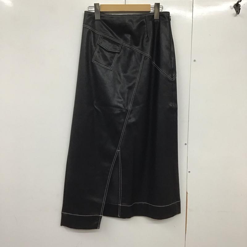 スライ SLY スカート ロングスカート 030DA031-0630 VEGAN LEATHER 2 無地 黒 / ブラック /  レディース USED 古着 中古 10140585