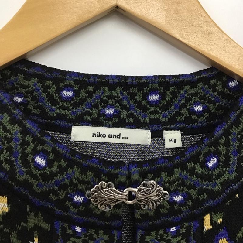 ニコアンド niko and... カーディガン 長袖 長袖ニットカーディガン フロントボタン 総柄 マルチカラー / マルチカラー /  レディース USED 古着 中古 10145132