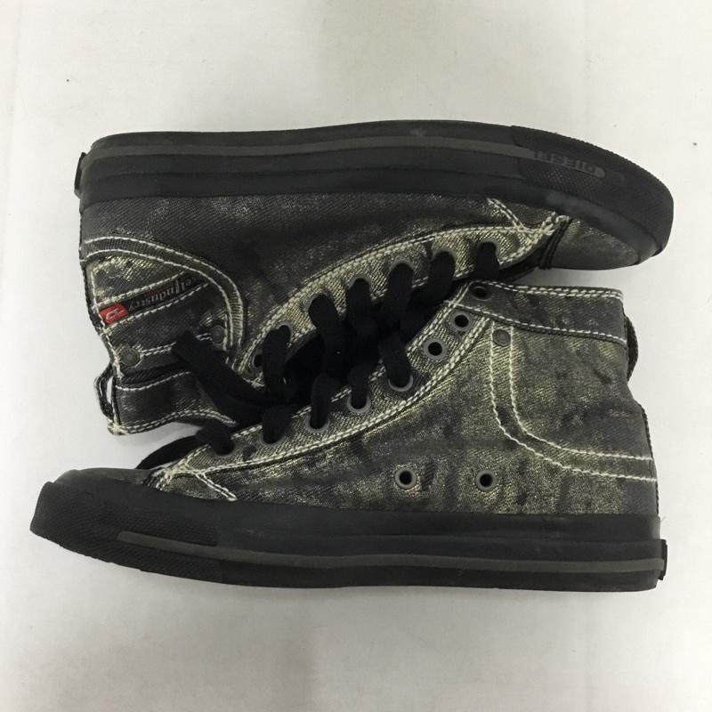 ディーゼル DIESEL スニーカー スニーカー ハイカット デニム 24.5cm 24.5cm ロゴ、文字 黒 / ブラック /  レディース USED 古着 中古 10144424