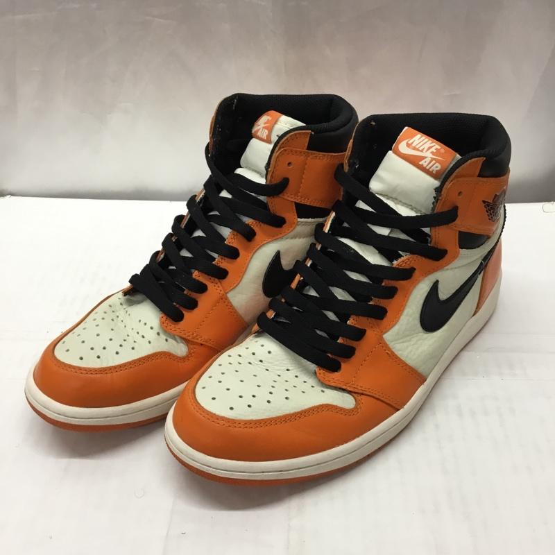 ナイキ NIKE スニーカー スニーカー 555088-113 AIR JORDAN 1 RETRO HIGH OG 28cm 28.0cm ロゴ、文字 橙 / オレンジ / X 黒 / ブラック / X アイボリー / アイボリー /  メンズ USED 古着 中古 10110570