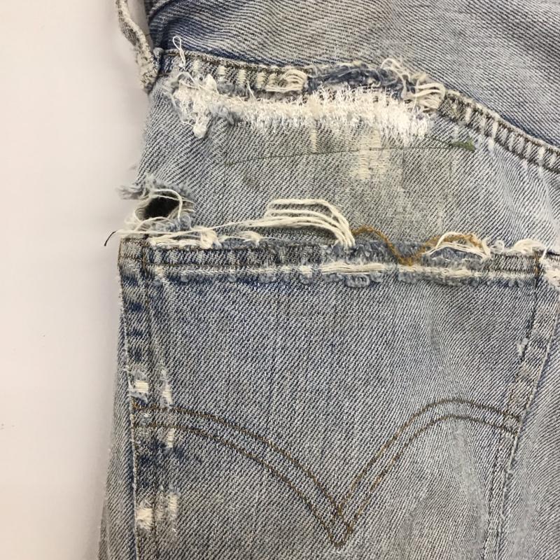 リーバイス Levi s パンツ デニム、ジーンズ 66 前期 デニムパンツ ヴィンテージ 古着 70s 40インチ ダメージ加工 インディゴ / インディゴ /  メンズ USED 古着 中古 10119546