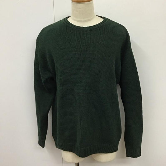 エディーバウアー Eddie Bauer ニット、セーター 長袖 長袖ニットカットソー ニット セーター クルーネックニット M 無地 緑 / グリーン /  メンズ USED 古着 中古 10116618