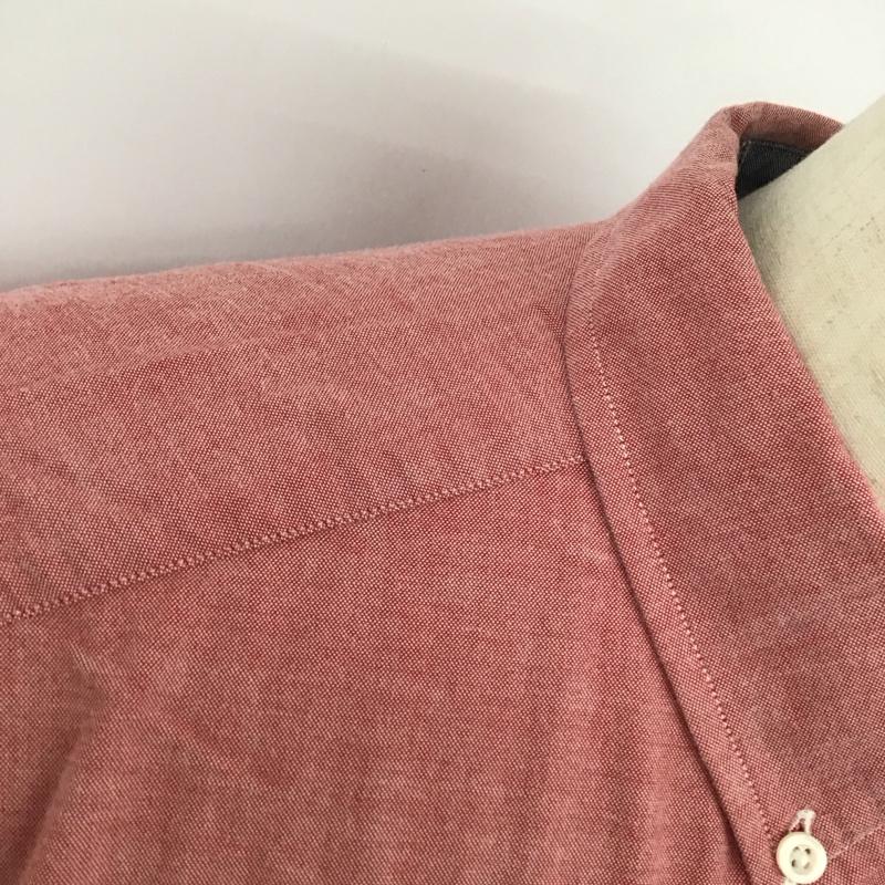 ノーティカ NAUTICA シャツ、ブラウス 長袖 長袖シャツ 無地シャツ カラーシャツ ボタンダウンシャツ XL ロゴ、文字 赤 / レッド /  メンズ USED 古着 中古 10125062