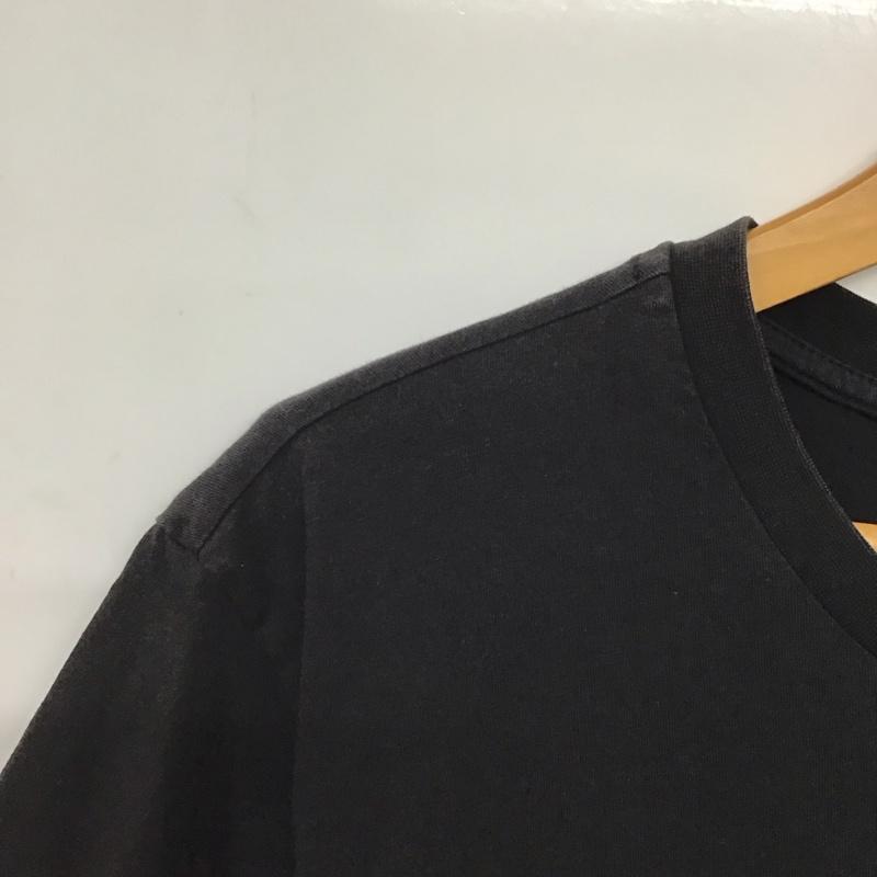 ザノースフェイス THE NORTH FACE Tシャツ 半袖 半袖カットソー プリントTシャツ クルーネックカットソー M ロゴ、文字 黒 / ブラック /  メンズ USED 古着 中古 10145692