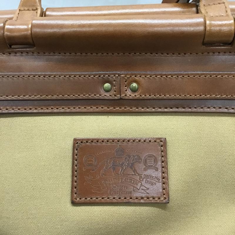 ポロラルフローレン POLO RALPH LAUREN トートバッグ トートバッグ SI PT14 キャンバス レザー ロゴ、文字 茶 / ブラウン / X ベージュ / ベージュ /  メンズ USED 古着 中古 10120911