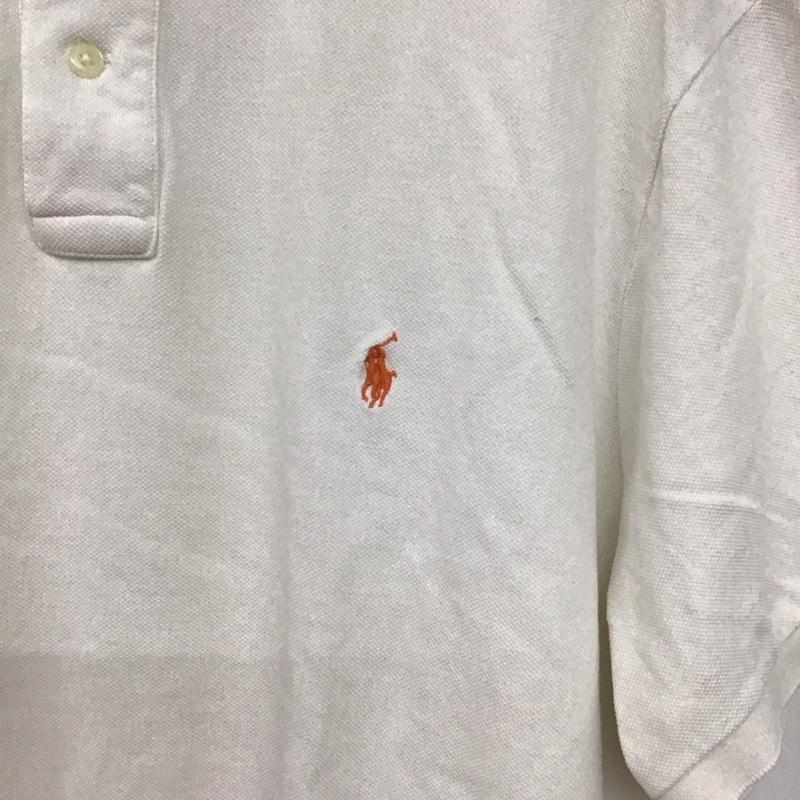 ポロバイラルフローレン Polo by RALPH LAUREN ポロシャツ 半袖 半袖ポロシャツ カラーシャツ 半袖カットソー XL ロゴ、文字 白 / ホワイト /  メンズ USED 古着 中古 10151368