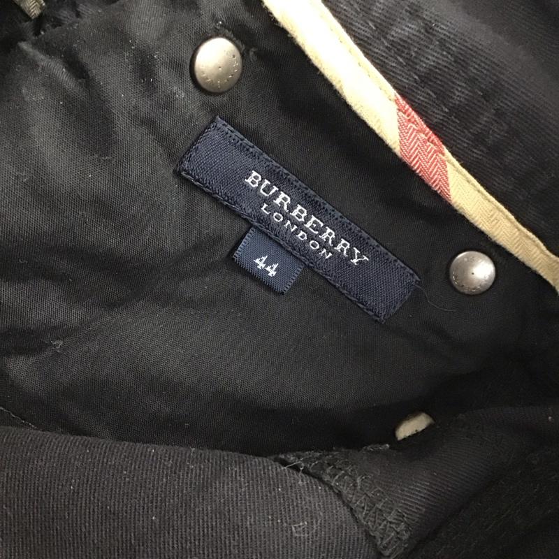 バーバリー BURBERRY パンツ デニム、ジーンズ カジュアルパンツ スリムパンツ ストレートパンツ ストレッチパンツ 44 無地 黒 / ブラック /  レディース USED 古着 中古 10122484