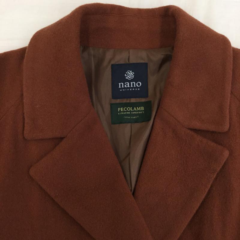 ナノユニバース nano・universe コート コート一般 673-0211001 36 無地 茶 / ブラウン /  レディース USED 古着 中古 10142541