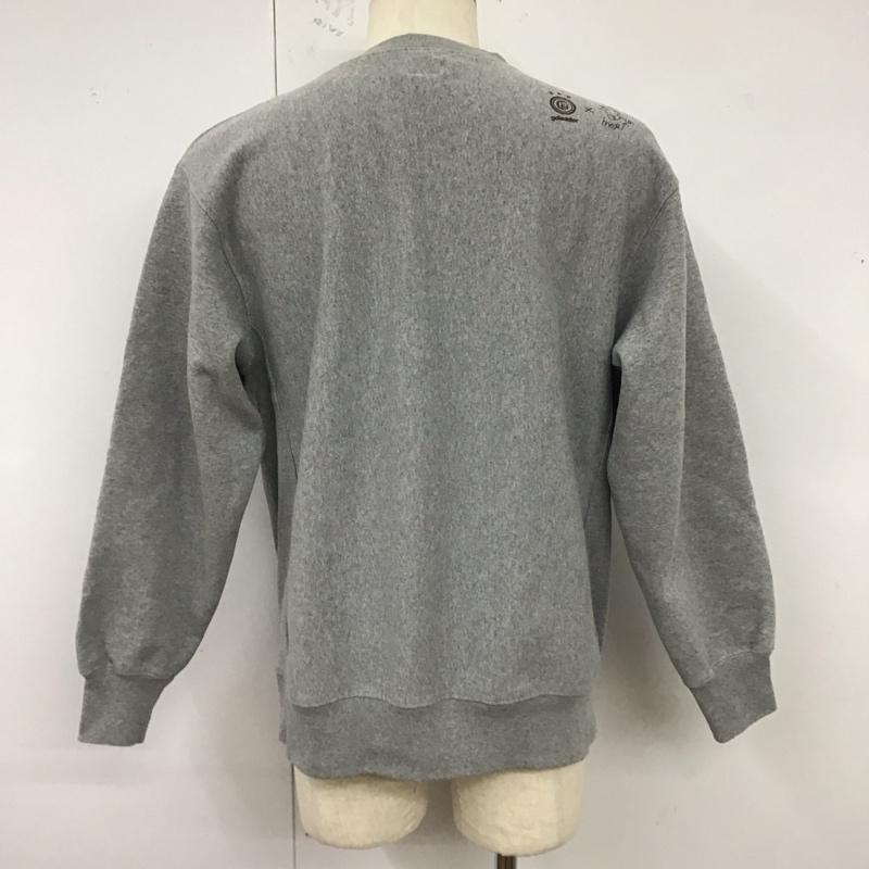 古着 USED トレーナー 長袖 スウェット 裏起毛 MORI ARTWORKS コラボ SAUNA goleador L プリント 灰 / グレー /  メンズ USED 古着 中古 10123270