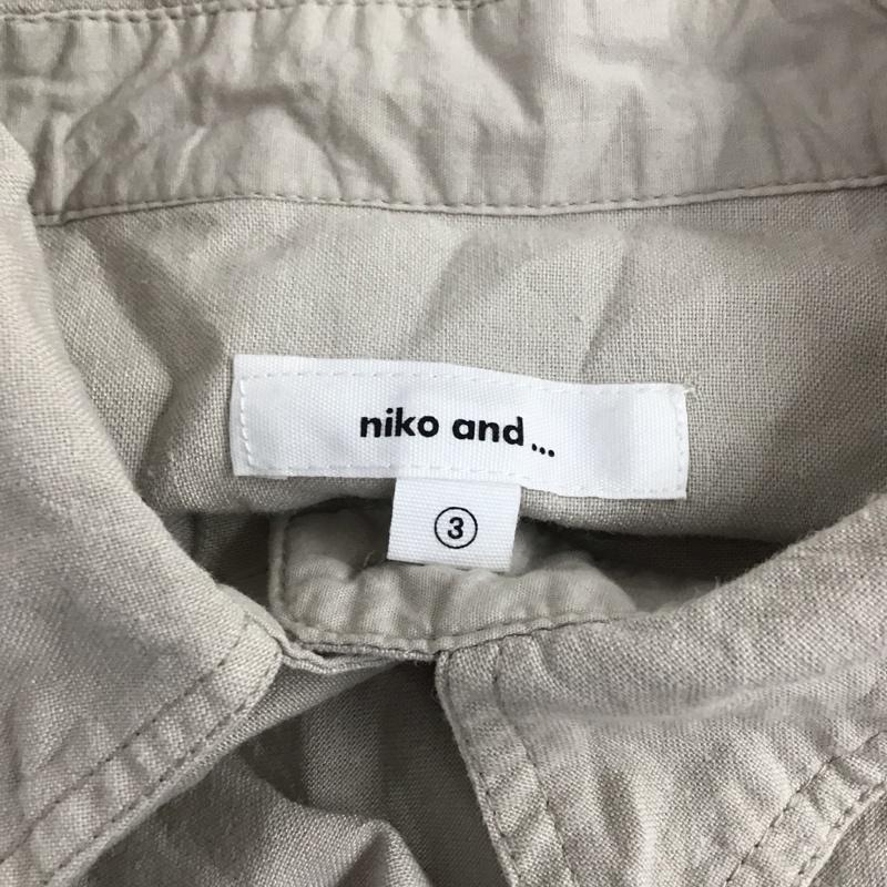 ニコアンド niko and... シャツ、ブラウス 半袖 st93sa12sw CPOビックシャツ M 無地 ベージュ / ベージュ /  レディース USED 古着 中古 10121215