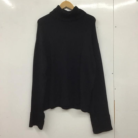 ザラ ZARA ニット、セーター 長袖 タートルネック ワイド M 無地 黒 / ブラック /  レディース USED 古着 中古 10139136